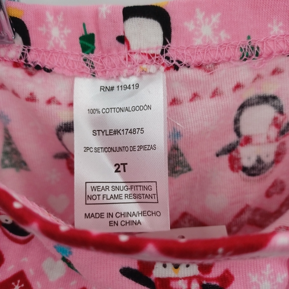 Komar Kids Girls Toddler I Love Snow Days 2pc Pajama Set - Picture 6 of 7